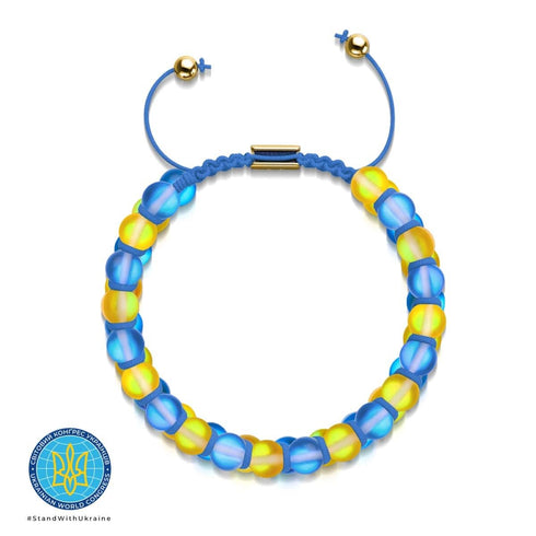 Nuit étoilée I | Aide ukrainienne | Bracelet de perles de verre double sirène